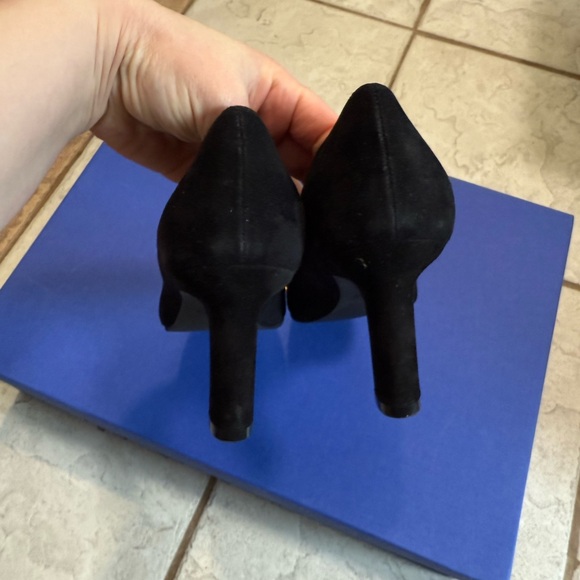 Stuart Weitzman Adria Black Suede Pumps - Picture 6 of 9